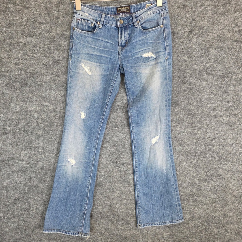 Cult of Individuality Jeans Womens Sz 27 Blue Bohemi Bootcut Straight Distressed